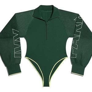 Ivy Park Mesh Bodysuit - Dark Green - Never Worn